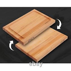 John Boos BBQ Collection Reversible Wood Cutting Board withJuice Groove, Maple