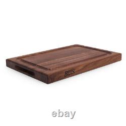 John Boos BBQ Collection Reversible Wood Cutting Board withJuice Groove, Walnut