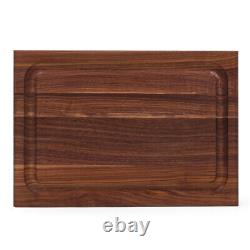 John Boos BBQ Collection Reversible Wood Cutting Board withJuice Groove, Walnut