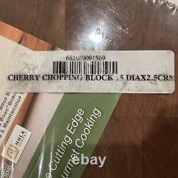 John Boos Block Cherry Wood Chopping Block End Grain 15 x 2.5 Round Reversible