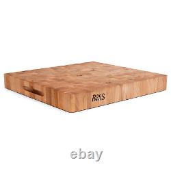 John Boos CCB Reversible Wood Chopping Board, 18 x 18 x 2 1/4, Maple