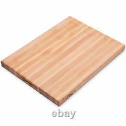 John Boos R2418 24 x 18 Edge Grain Maple Wood Reversible Cutting Board Block