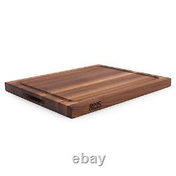 John Boos Reversible 21 Au Jus Carving Cutting Board with Juice Groove, Walnut