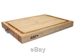John Boos Reversible Maple Cutting Board with Juice Groove 24 x 18 x 2.25 NEW