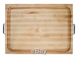 John Boos Reversible Maple Cutting Board with Juice Groove 24 x 18 x 2.25 NEW