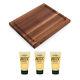 John Boos Walnut Wood Juice Groove Cutting Board Withboos Block Care Cream, 3 Pack