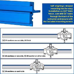 KMS8000 Aluminum Precision Trak and Stops Kit Precise Repeatable Cutting Woods