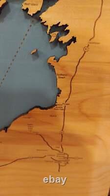 Lake Ontario, New York Laser Cut Wood Map