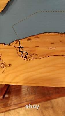 Lake Ontario, New York Laser Cut Wood Map
