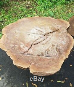 Large 4' Black Walnut Round, Slice Cut Kiln Dried Slab Reclaimed Wood 3.5 Thick