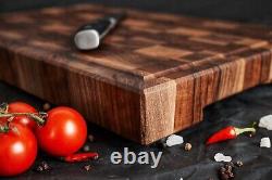 Large Walnut End Grain Butcher Block Cutting Board Kitchen Chopping Board