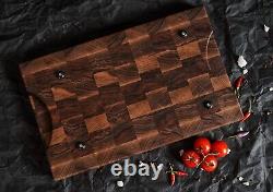 Large Walnut End Grain Butcher Block Cutting Board Kitchen Chopping Board