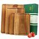 Large Wood Cutting Boards Acacia Wood 16x12 Inch+14x10 Inch+double 11x8 Inch