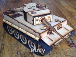 Laser Cut Wood Tank Model Building Kit