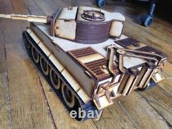 Laser Cut Wood Tank Model Building Kit