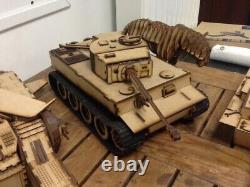 Laser Cut Wood Tank Model Building Kit