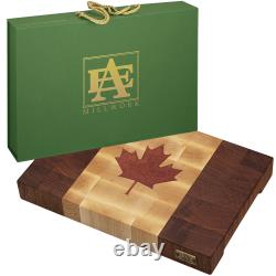 Leaf Mahogany, Maple, Epoxy End Grain Handmade Cutting Board Made in the USA