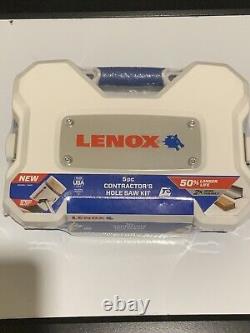 Lenox 5 Pc Contractor´s Hole Saw Kit For Wood and Metal New In Factory Case