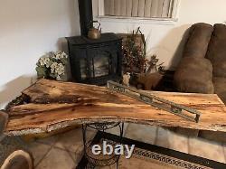 Live Edge Pecan Slab/ DIY Artistic Table Top- PLANED- Crotch Cut Wood- 49P- J&R