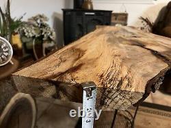 Live Edge Pecan Slab/ DIY Spalted Table Top- PLANED- Crotch Cut Wood- 81P -J&R