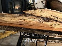 Live Edge Pecan Slab/ DIY Spalted Table Top- PLANED- Crotch Cut Wood- 91p- J&R