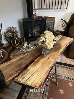 Live Edge Pecan Slab/ DIY Spalted Table Top- PLANED- Crotch Cut Wood- 92p- J&R