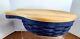 Longaberger Blue Cutting Board Wood Lid Protector Insert Fish Basket New Rare