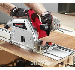 Lumberjack Plunge Cut Circular Saw with 2 Guide Rail Tracks Clamps & 165mm Blade