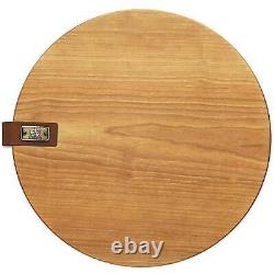 Luxury Gabriella Round Cherry Wood Edge Grain Cutting Board Made in the USA