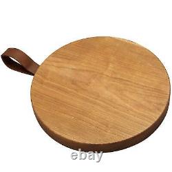 Luxury Gabriella Round Cherry Wood Edge Grain Cutting Board Made in the USA