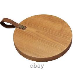 Luxury Gabriella Round Cherry Wood Edge Grain Cutting Board Made in the USA