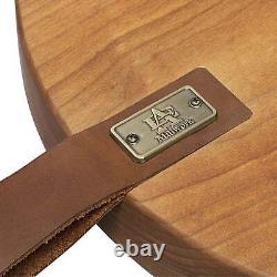 Luxury Gabriella Round Cherry Wood Edge Grain Cutting Board Made in the USA