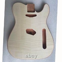 Mahogany Wood Guitar Single Cut Body with Tiger Maple Top