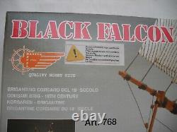 Mantua Art. 768 Black Falcon, Laser Cut Wood, Metal, Ship Model Kit, 1100 Scale