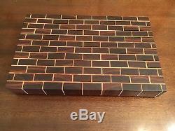 Maple and walnut brick end grain cutting board butcherblock Delta Wood Products