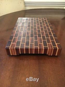Maple and walnut brick end grain cutting board butcherblock Delta Wood Products
