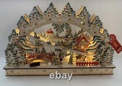 Martha Stewart Christmas Advent Arch LED Lighted Wood Cut Out