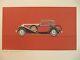 Mercedes-benz 6 Wood Cut Engraved Automotive Art Prints Walter Gotschke 1960s