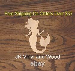 Mermaid, Laser Cut Wood, Sizes up to 5 feet, Multiple Thickness, A545