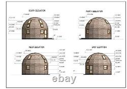 Moon House 20 Diam Dome Framing Kit Prefab Wood Pre-cut Diy Home Frame A330 Sf