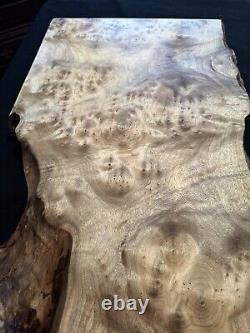 Myrtle Wood Burl, Live Edge, 30 Long, 15 Wide, 1 1/2 Thick, Dry