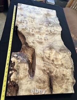 Myrtle Wood Burl, Live Edge, 30 Long, 15 Wide, 1 1/2 Thick, Dry