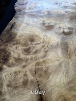 Myrtle Wood Burl, Live Edge, 30 Long, 15 Wide, 1 1/2 Thick, Dry