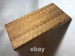 NEW 18 x 8 3/4 Larch Wood End Grain Handcrafted Cutting Board Quality Item