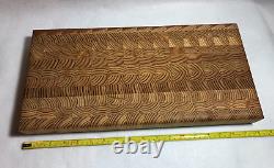 NEW 18 x 8 3/4 Larch Wood End Grain Handcrafted Cutting Board Quality Item