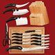 New Miracle Blade Iii World Class 17-piece Knife Set Cutting Board Knife Block