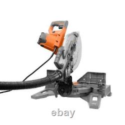 NEW! RIDGID 15 Amp 10 in. Corded Dual Bevel Miter Saw with LED Cut Line Indica