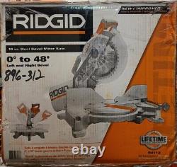 NEW! RIDGID 15 Amp 10 in. Corded Dual Bevel Miter Saw with LED Cut Line Indica