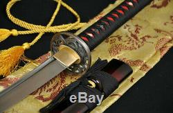 NNEW Japanese Samurai Sword KATANA 1060 Carbon Steel Full Tang Blade Can Cut Tre