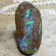 Natural Boulder Opal Wood Replacement Fossil Opal & (925) Sterling Silver Chain